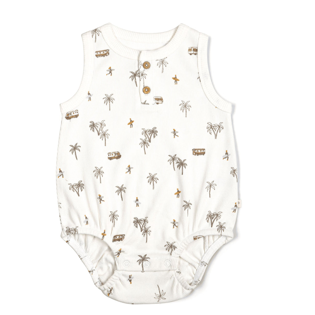 Organic Baby Bubble Onesie | Malibu Onesies Makemake Organics 