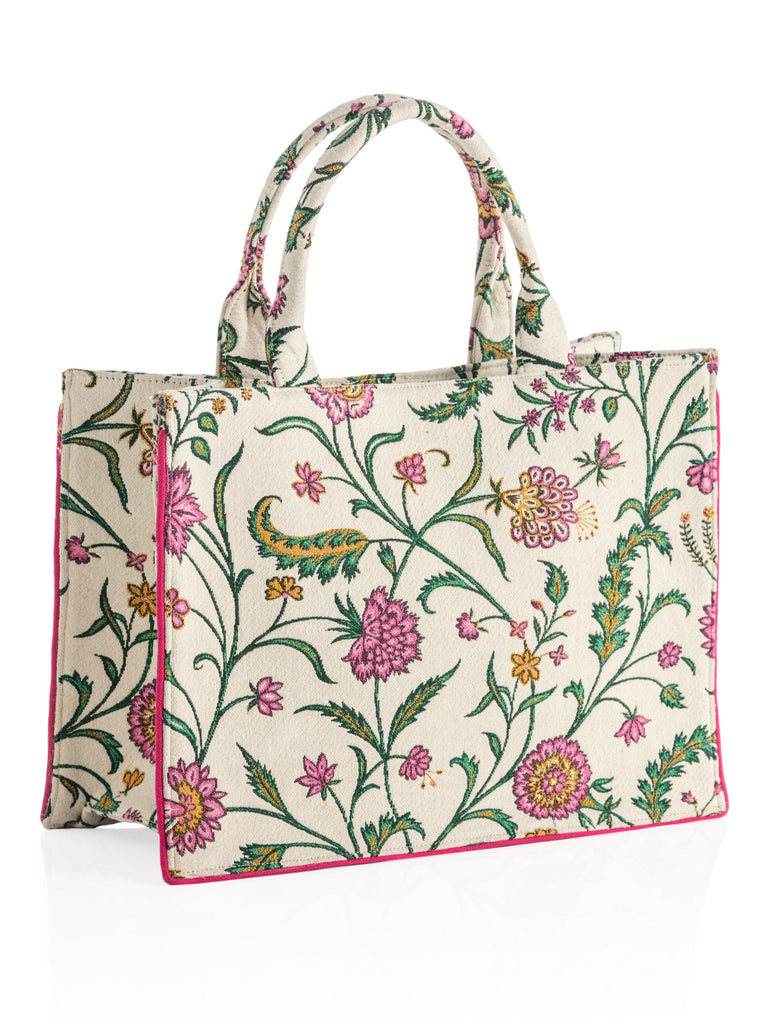 Shiraleah Fran Jacquard Tote, Ivory by Shiraleah Shiraleah 