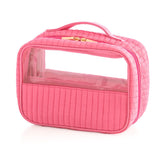 Shiraleah Ezra Set Of 2 Clear Cosmetic Cases, Pink by Shiraleah Shiraleah 