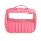 Shiraleah Ezra Set Of 2 Clear Cosmetic Cases, Pink by Shiraleah Shiraleah 