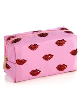 Shiraleah Cara Lips Pattern Cosmetic Pouch, Pink by Shiraleah Shiraleah 