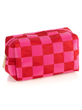 Shiraleah Cara Check Pattern Cosmetic Pouch, Red by Shiraleah Shiraleah 