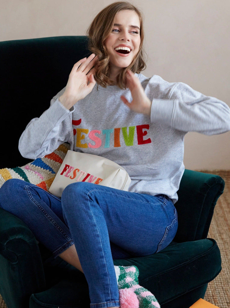 Shiraleah "Festive" Sweatshirt, Grey by Shiraleah Shiraleah 