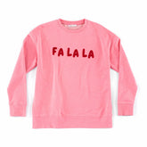 Shiraleah "Fa La La" Holiday Sweatshirt, Bubblegum by Shiraleah Shiraleah 