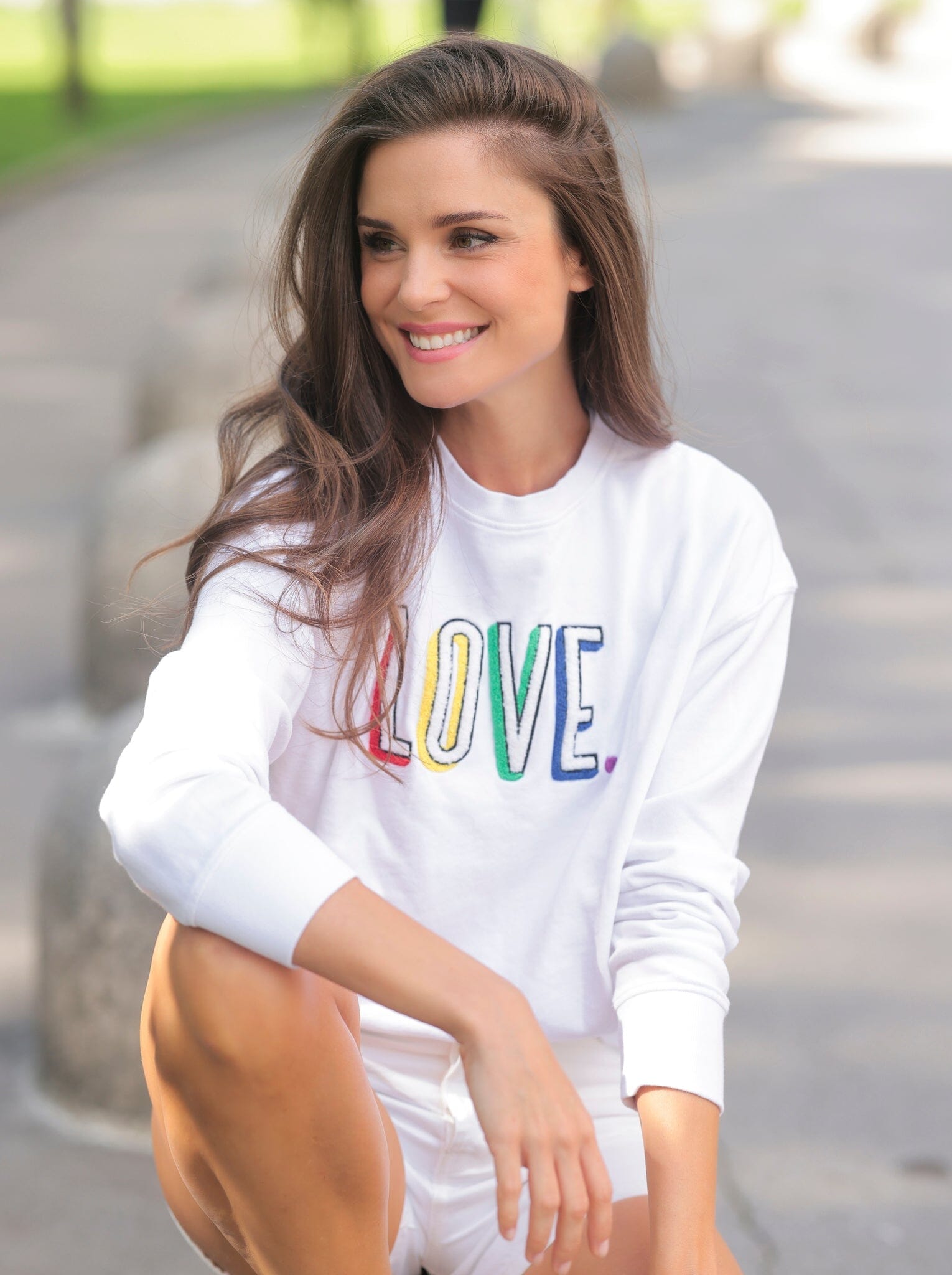 Shiraleah Love Sweatshirt, White by Shiraleah – Bohemian Mama