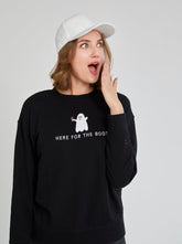 Shiraleah "Here For The Boos" Sweatshirt, Black by Shiraleah Shiraleah 