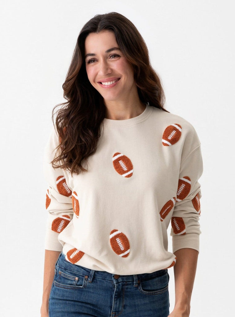 Football Sweatshirt | Putty Sweatshirts Shiraleah 