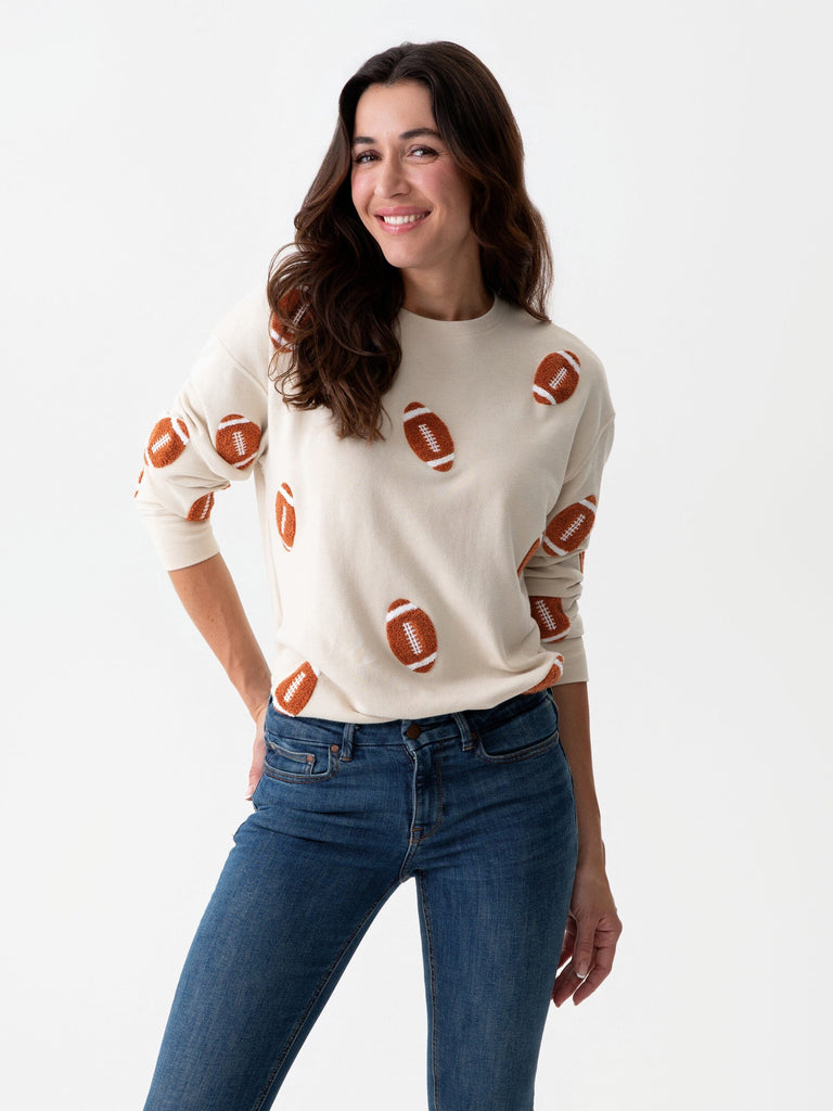 Football Sweatshirt | Putty Sweatshirts Shiraleah 