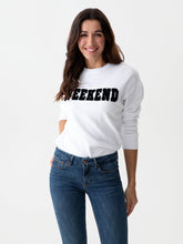 "Weekend" Sweatshirt | White Sweatshirts Shiraleah 