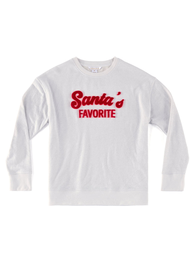 Shiraleah "Santa's Favorite" Sweatshirt | Ivory Sweatshirts Shiraleah 