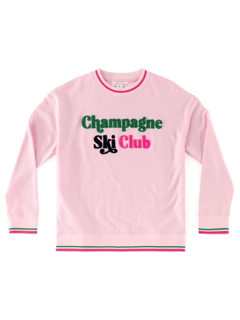 Shiraleah "Champagne Ski Club" Sweatshirt | Blush Sweatshirts Shiraleah SMALL 