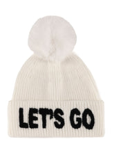 "Let's Go" Beanie | Ivory Winter Hats Shiraleah 