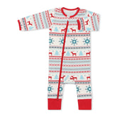 Holiday Reindeers Blue Romper Coverall Bestaroo 