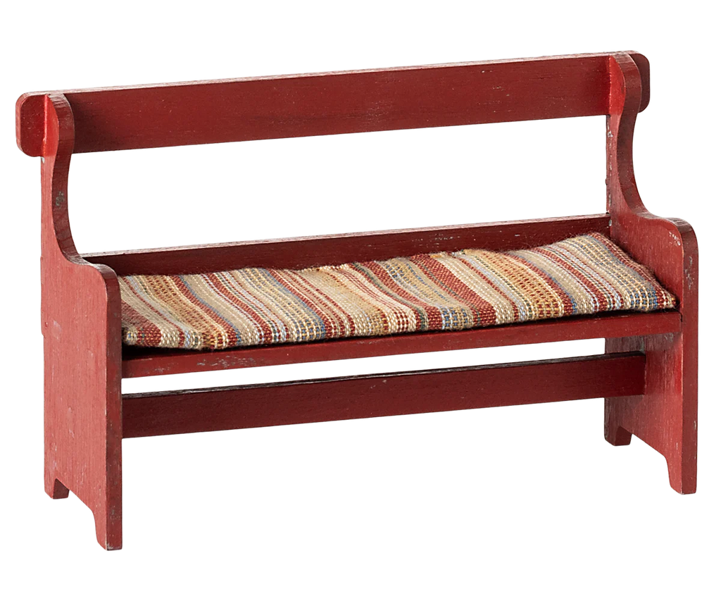 Presale - Bench, Mouse | Red Maileg Furniture Maileg Red Mouse 