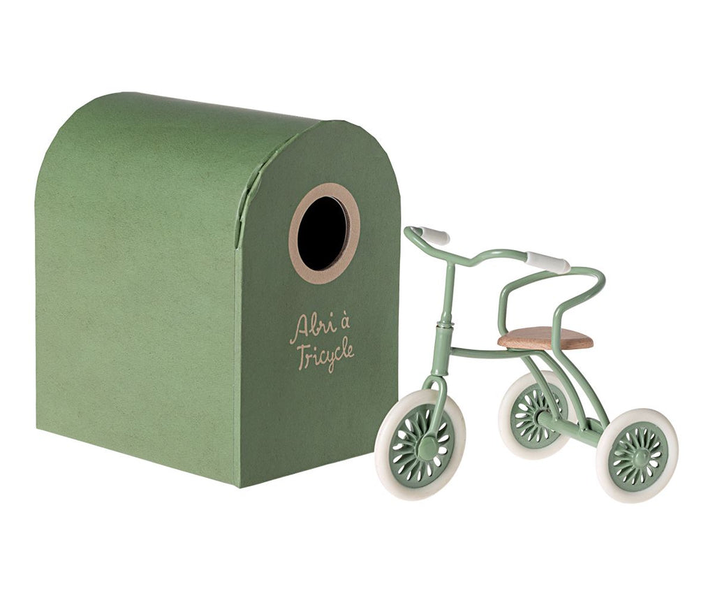 Abri a tricycle, Mouse | Green Maileg Furniture Maileg 