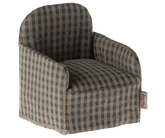 Presale - Chair, Mouse | Green Checker Maileg Furniture Maileg Green Mouse 