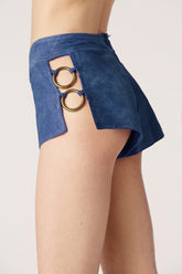 Sexy Sadie Suede Shorts in Navy The Label stoned immaculate 