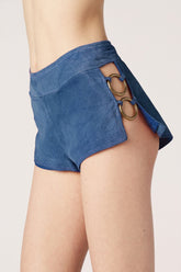 Sexy Sadie Suede Shorts in Navy The Label stoned immaculate 