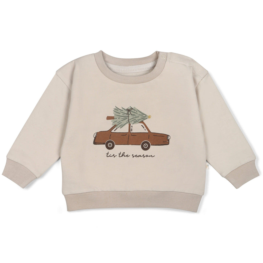 Organic Fleece Sweatshirt - Tis The Season Sweatshirt Makemake Organics 