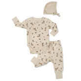 Organic Kimono Onesie & Pants Set | Bunny Hop Sets Makemake Organics 