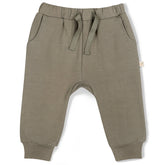 Organic Fleece Jogger Pants | Olive Bottoms Makemake Organics 