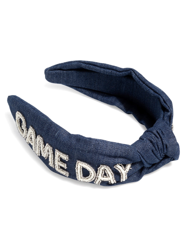 "Game Day" Headband | Denim Hair Accessories Shiraleah 