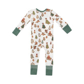 2 Way Zipper Romper - Gingerbread Sleigh Ride 126 Angel Dear 