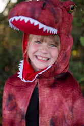 Red & Black Grandasaurus T-Rex Cape with Claws Costumes Great Pretenders USA 