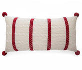 Cable-Knit Lumbar Pillow Throw Pillows Melange Collection 