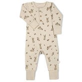 Organic Button Romper | Bunny Hop Onesies Makemake Organics 