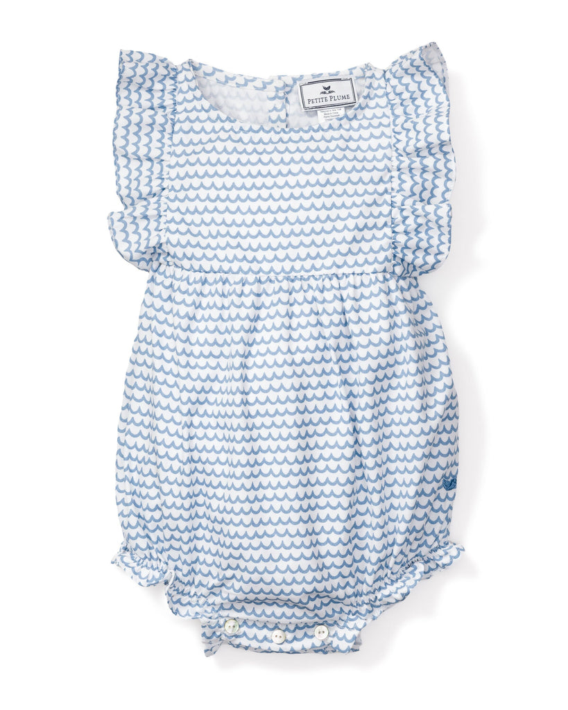 Baby's Twill Ruffled Romper | La Mer Jumpsuits & Rompers Petite Plume 