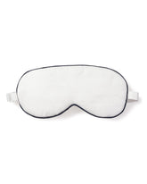 Adult's Sleep Mask | White with Navy Piping Eye Masks Petite Plume 