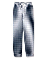 Men's Twill Pajama Pant in Navy Gingham Men's Pants Petite Plume 