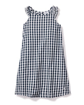 Girl's Twill Amelie Nightgown | Navy Gingham Nightgowns Petite Plume 