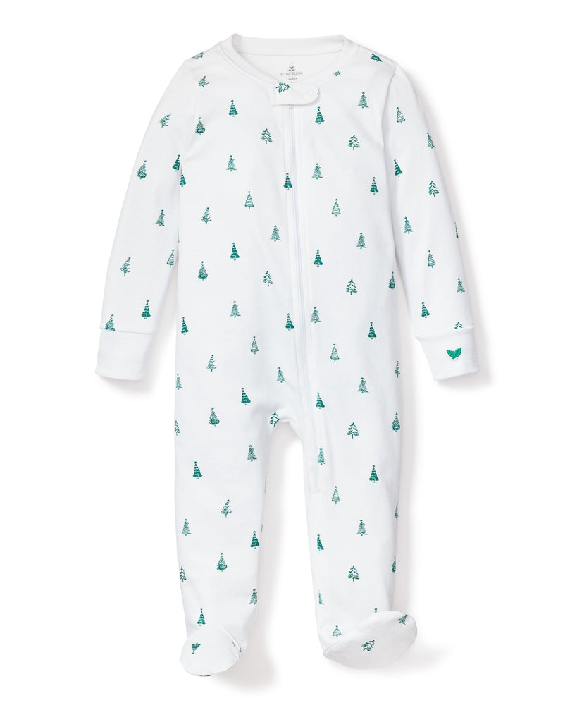 Baby's Pima Romper | Evergreen Trees Pajamas Petite Plume 