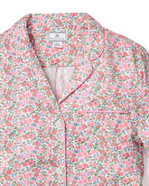 Women's Twill Pajama Short Sleeve Short Set in Fleurs de Rose Women's Pajama's Petite Plume 