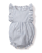 Baby's Twill Ruffled Rompers | Navy French Ticking Jumpsuits & Rompers Petite Plume 