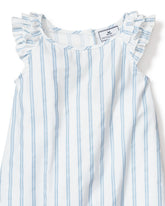 Girl's Twill Amelie Nightgown in Periwinkle Stripe Children's Nightgown Petite Plume 