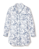 Women's Twill Nightshirt in Timeless Toile Women's Nightshirts Petite Plume 