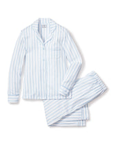 Women's Pima Pajama Set in Periwinkle Stripe Women's Pajama's Petite Plume 