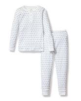 Kid's Pima Snug Fit Pajama Set | Grey Elephants Pajama Sets Petite Plume 