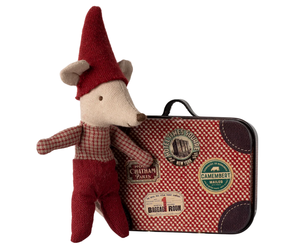 Presale - Christmas Mouse, Baby in Suitcase Maileg Dolls Maileg Multi Mouse 