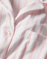 The Olivia Wide Leg Pima Pajama Set in Pink Stripe Women's Pajama's Petite Plume 