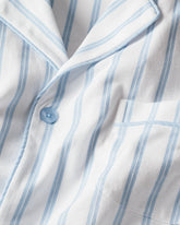 Men's Pima Pajama Set in Periwinkle Stripe Men's Pajama's Petite Plume 