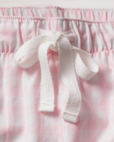 Women's Twill Pajama Pants in Pink Gingham Women's Pants Petite Plume 