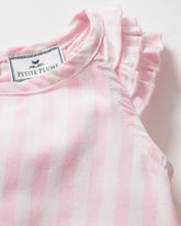 Girl's Twill Amelie Short Set in Pink Gingham Children's Short Set Petite Plume 