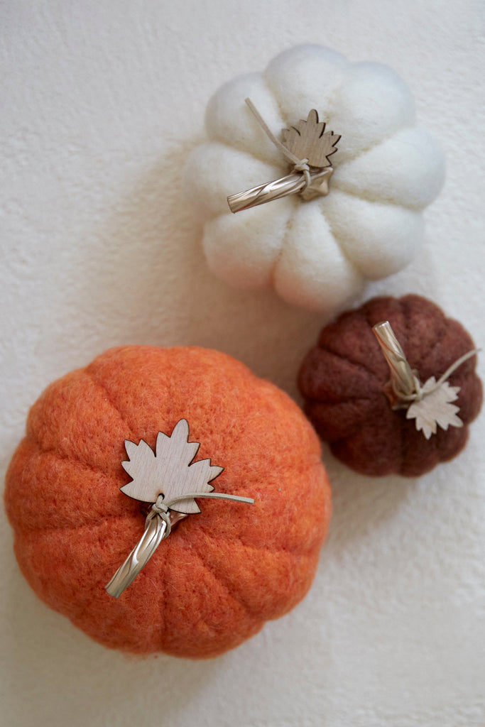 Shiraleah Assorted Set of 3 Felt Decorative Pumpkins, Multi by Shiraleah Shiraleah 