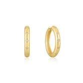 15mm Cz Galaxy Huggie Hoops Earrings eklexic 14K Gold Vermeil 