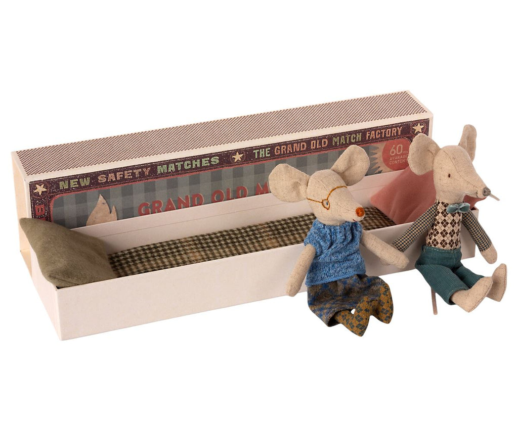 Grandma & Grandpa Mice in Matchbox Maileg Dolls Maileg 