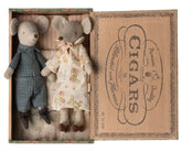 Grandma & Grandpa Mice in Cigarbox Maileg Dolls Maileg 